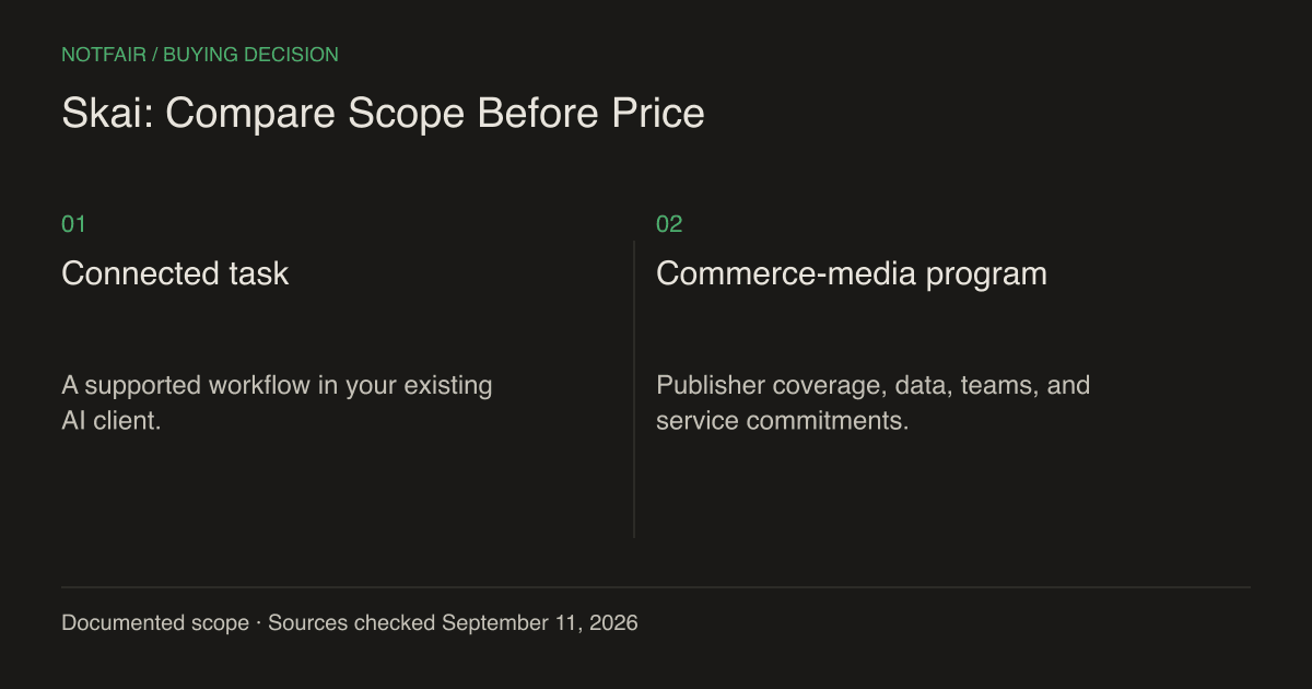 NotFair vs Skai: Compare Scope Before Price: the main buying decision