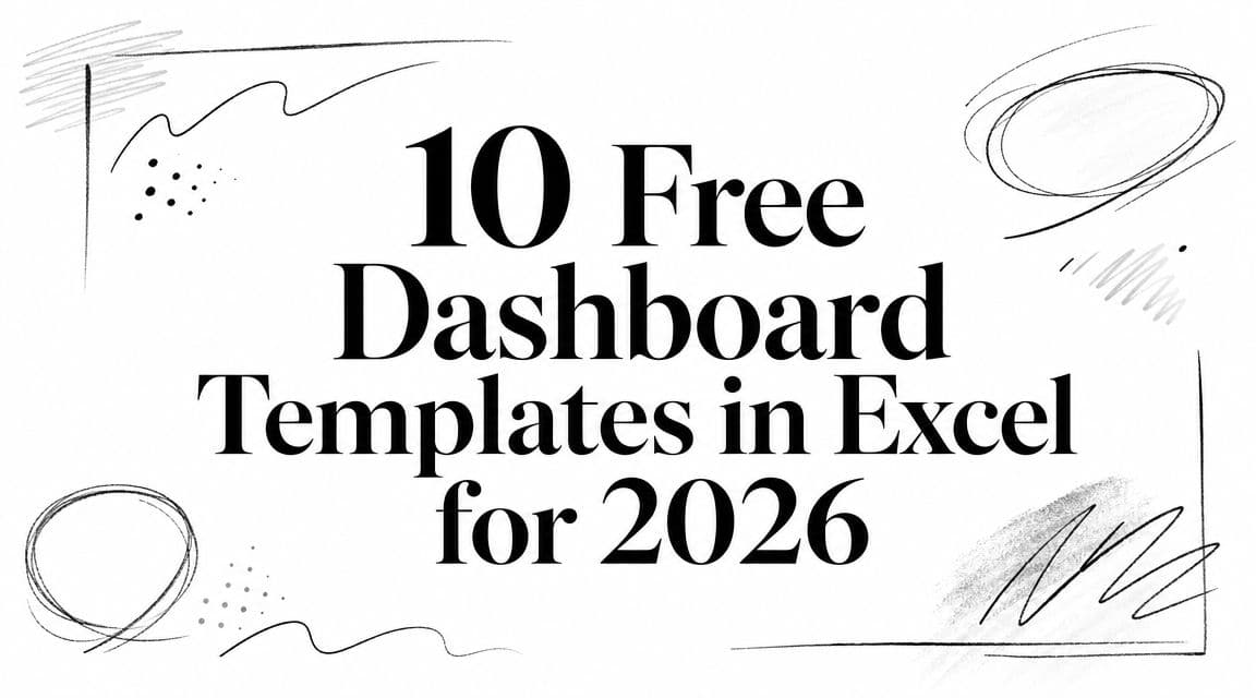10 Free Dashboard Templates in Excel for 2026