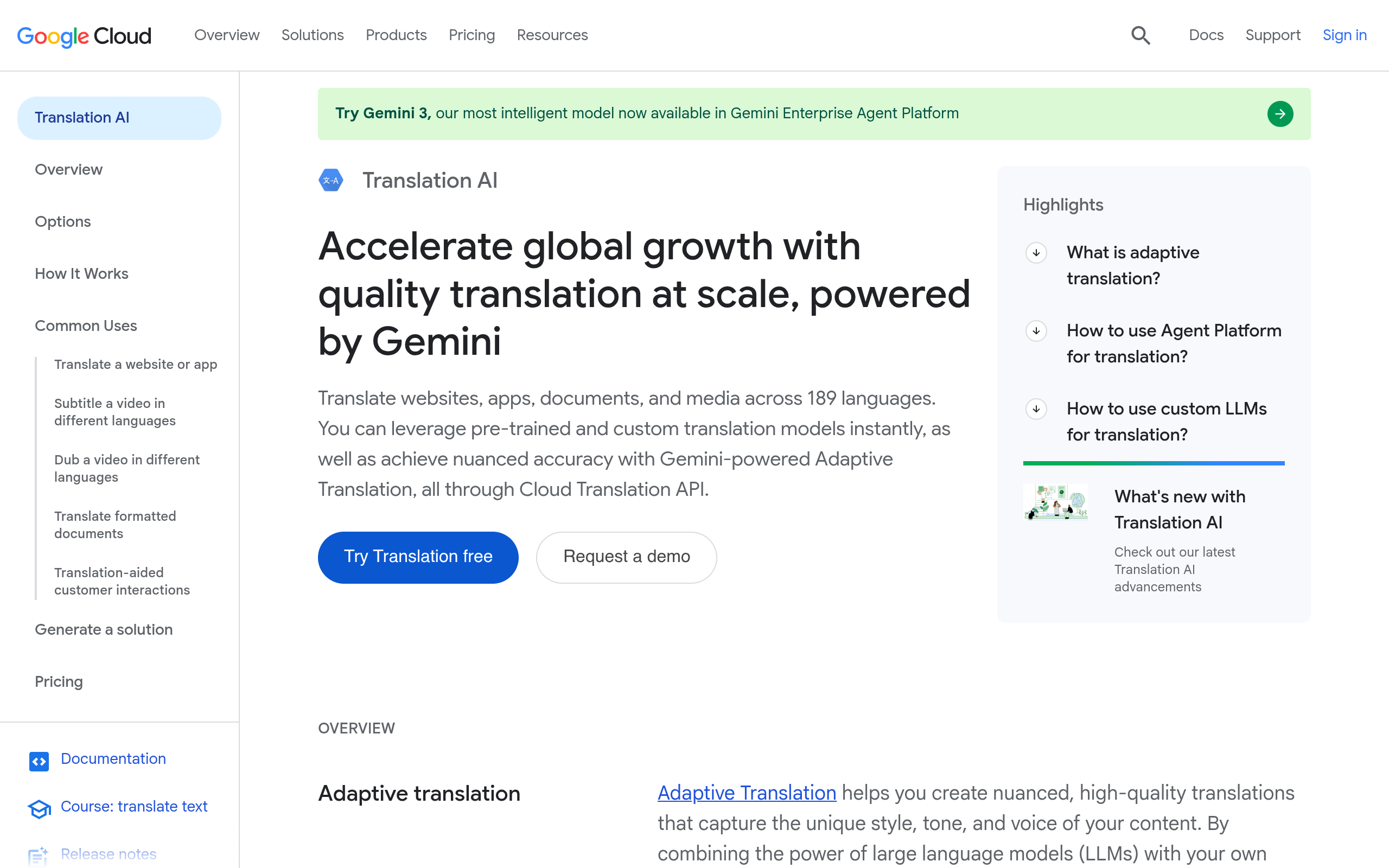 Google Cloud Translation