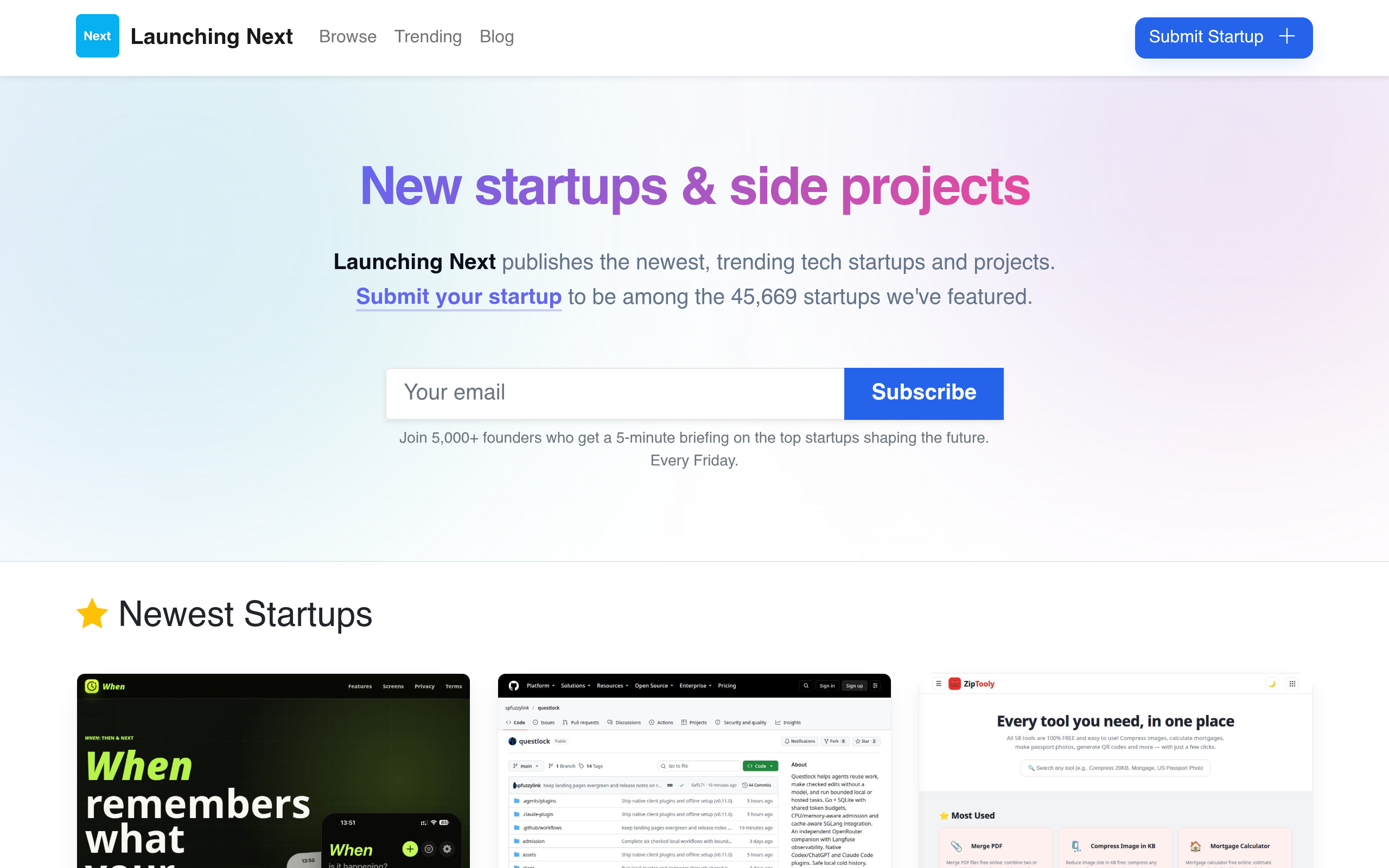Launching Next